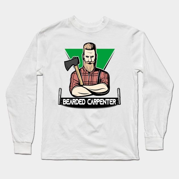 Bearded Carpenter Long Sleeve T-Shirt by care store